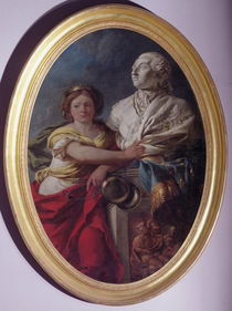 Justice Contemplates the Bust of Louis XVI von Louis Jean Francois I Lagrenee