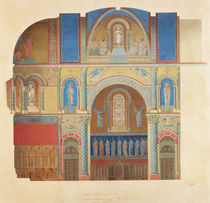 Saint-Paul Church, Nimes, longitudinal section of the choir von Alexandre Dominique Denuelle