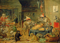 Monkey Banquet, 1810 von David the Younger Teniers