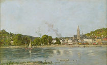 The Seine at Caudebec-en-Caux von Eugene Louis Boudin