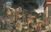 The Youth of Moses, in the Sistine Chapel by Sandro Botticelli