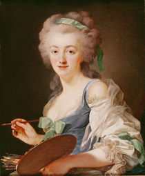 Portrait of Anne Vallayer-Coster von Alexander Roslin