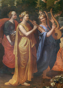 Hymenaios Disguised as a Woman During an Offering to Priapus von Nicolas Poussin