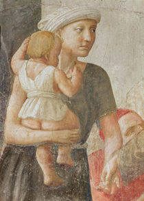 Detail of the woman and child by Tommaso Masaccio