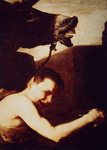 Detail of Drunken Silenus, 1626 by Jusepe de Ribera
