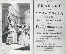 Title page of the script of Tom Thumb by English School