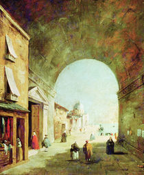 View of a Venetian street von Francesco Guardi