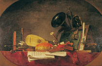 The Attributes of Music, 1765 von Jean-Baptiste Simeon Chardin