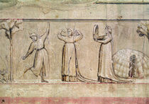 Justice, detail of the dancers by Giotto di Bondone