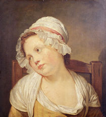 Young Girl in a White Bonnet von Jean Baptiste Greuze
