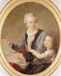 Portrait of the architect Ledoux and his daughter von French School