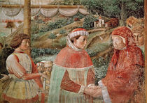 St. Augustine leaving his mother St. Monica and embarking for Italy by Benozzo di Lese di Sandro Gozzoli