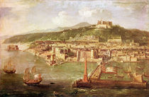 The Port of Naples by Italian School