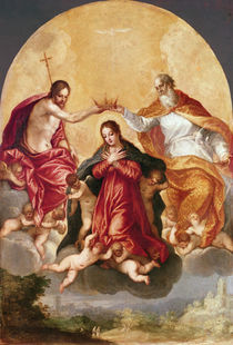 Coronation of the Virgin by Hans I or Johann Rottenhammer