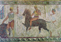 Cavalryman and a foot soldier by Greek