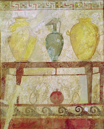 Funerary plaque with an offering of vases by Greek
