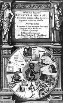 Frontispiece to Robert Fludd's Utriusque Cosmi Historia von English School