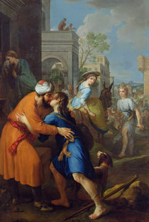 Tobias bidding farewell to his father-in-law by Pierre Parrocel