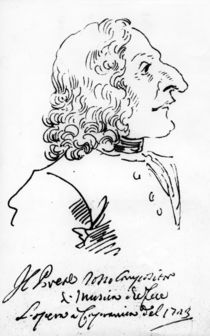 Antonio Vivaldi, 1723 von Pier Leone Ghezzi