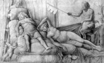 Nude Woman Asleep with Cupid and Satyrs von Andrea Mantegna