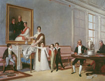 The Family of the First Viscount of Santarem by Domingos Antonio de Sequeira