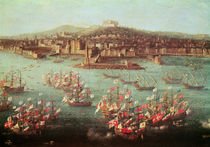 The fleet of King Charles III of Spain before the city of Naples von Antonio Joli