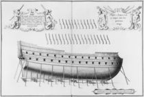 Profile of a vessel, illustration from the 'Atlas de Colbert' by French School