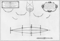 Plan of a vessel with its floor plates by French School