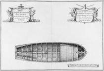 Plan of the hold of a vessel by French School