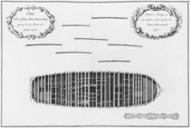 Plan of the first deck of a vessel von French School