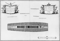 Plan of the third deck of a vessel by French School