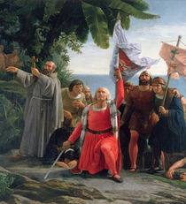 The First Landing of Christopher Columbus in America by Dioscoro Teofilo Puebla Tolin