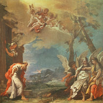 Abraham welcoming the Angels von Sebastiano Ricci