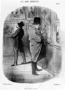'A True Art Lover', from the series of 'Good Bourgeois' caricatures by Honore Daumier