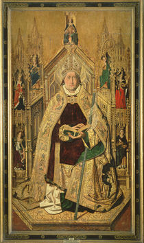 St. Dominic enthroned as Abbot of Silos by Bermejo