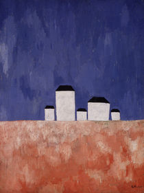 Landscape with Five Houses von Kazimir Severinovich Malevich