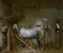 Horse in a Stable, c.1652-54 von Gerard ter Borch or Terborch