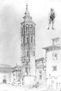 Torre Nueva of Zaragoza, 1831 by English School