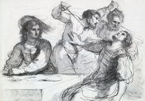 Quarrel over a game, 1764 von Francesco Bartolozzi
