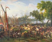The French Army crossing the Rhine at Dusseldorf von Louis Lejeune