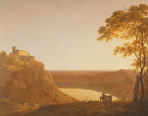 Lake Nemi at Sunset, c.1790 by Joseph Wright of Derby