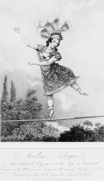 Madame Saqui, the celebrated performer on the rope at Vauxhall Gardens by English School
