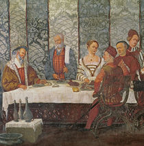 Banquet Given by Bartolomeo Colleoni for King Christian I of Denmark by Girolamo Romanino