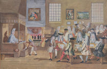 Interior of a London Coffee House by English School