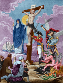 Bonaparte, restorer of religion and supporting the Cross by French School