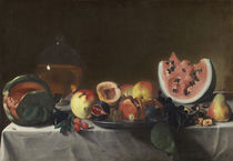 Still Life with Fruit and Carafe by Pensionante de Saraceni
