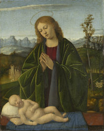 Madonna Adoring the Child, c.1520 by Marco Basaiti