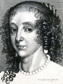 Queen Henrietta Maria, 1641 von Wenceslaus Hollar