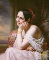 An Odalisque, 1836 by Charles Auguste Steuben