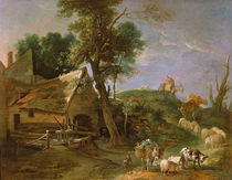 Landscape with Watermill, 1740 von Jean-Baptiste Oudry